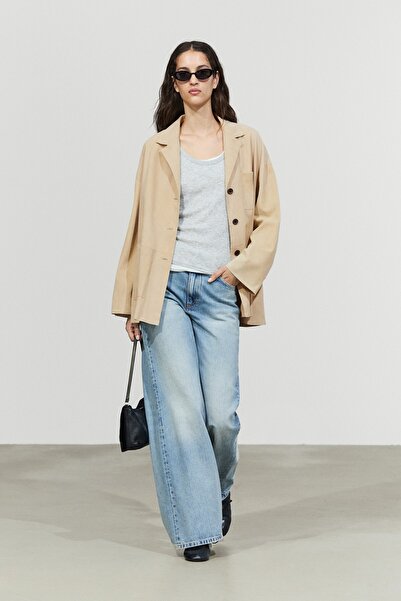 Massimo Dutti Cepli süet deri blazer