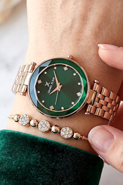 Daniel Klein Women's Rose Gold Steel Wristwatch