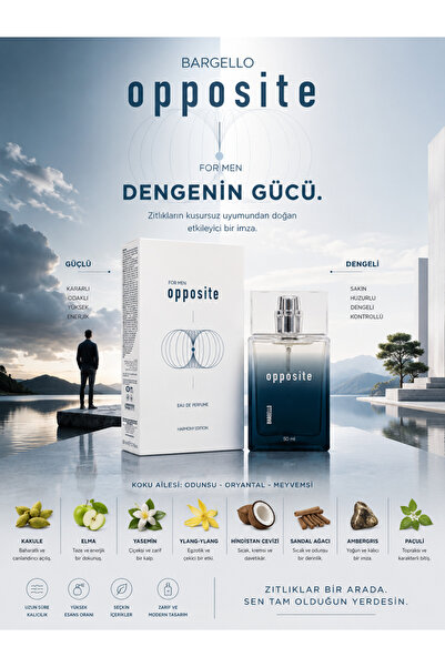 Bargello HARMONY EDITION OPPOSITE 50 ML EDP ERKEK PARFÜM