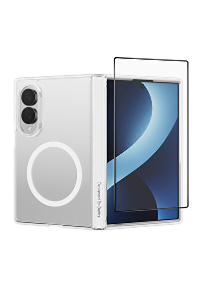 Benks Galaxy Z Fold 8 Crystal Grand Combo Üçlü Aksesuar Seti Ön Arka Şeffaf K...