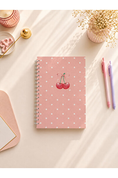Lizy Spiral Bound Hard Cover Pink Notepad - 17X24Cm