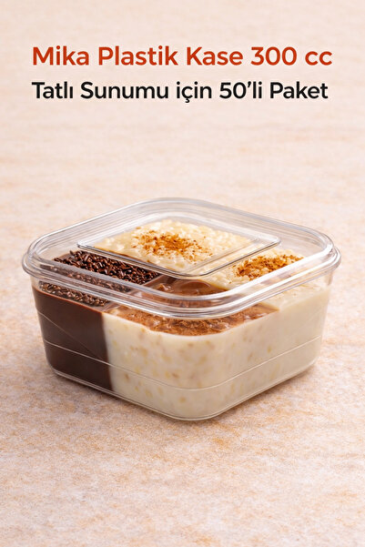 ecenplast Mika Plastik Kase 300 cc – Spangle, Sütlaç ve Tatlı Sunumları İçin ...