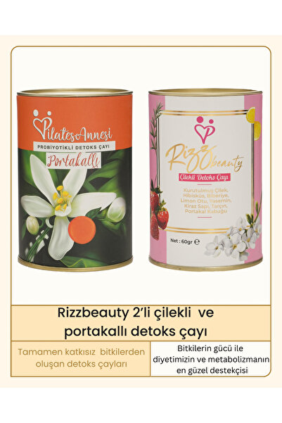 pilatesannesi 2'si Bir Arada Set Çilekli Ve Probiyotikli Portakallı Detoks Çayı