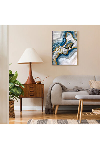 MallDeco Tablou Canvas Abstract Luxury, Finisaj Lucios, cu Decor Acrilic Reli...
