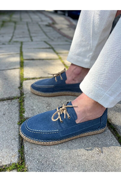 by selvi Lukka Shoes حذاء إسبادريل رجالي من الجلد الصناعي باللون الأزرق من Sahra