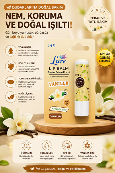 LURE Lip Balm Vanilla Flavored 5g