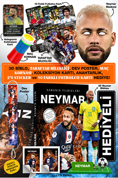Parodi Yayınları Neymar Futbol Kitabı Hediyeli Set - Bileklik, 3D Biblo, Mask...