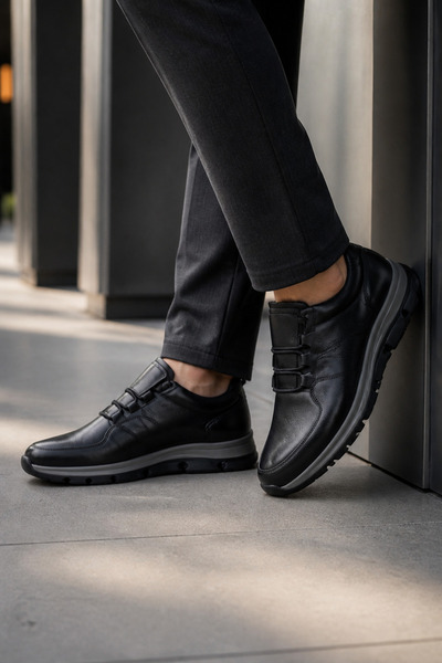 PATRICK CASSA Men's Genuine Leather Orthopedic Casual Sneaker Shoes