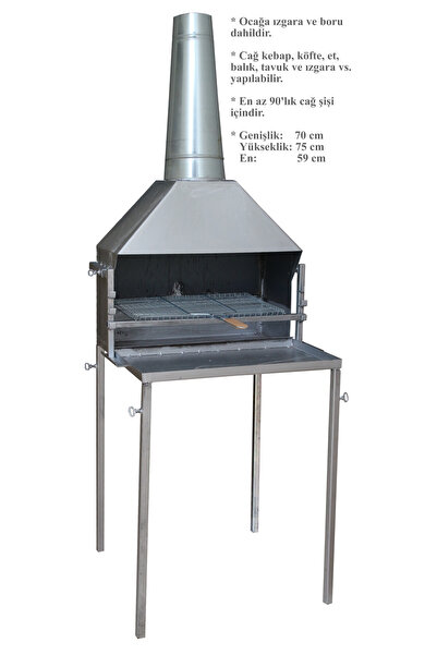 Gülce Ocak Mangal Barbekü (70 CM) Cağ Kebap  Köfte  Et  Tavuk  Balık  Izgara