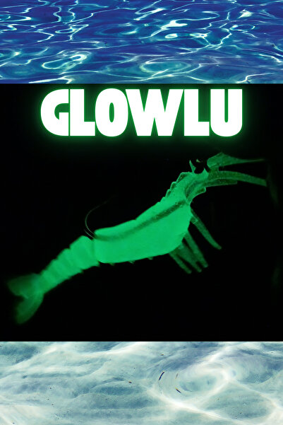 LION FISH Kırmızı Kafa Glowlu Şeffaf Karides Silikon Yem 9 cm 14 gr Zokalı Kı...