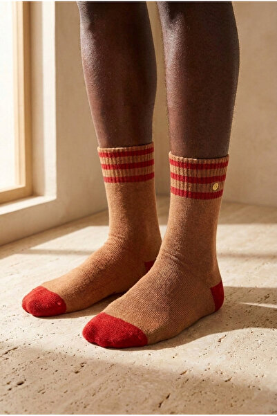 BONY SOCKS Ανδρικές πετσέτες με καρφώματα καφέ