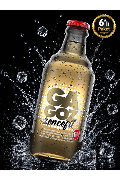 GA GOZ 250ML x 6'lı Paket - Gazoz Zencefil Aromalı Gazlı İçecek - Ginger Ale