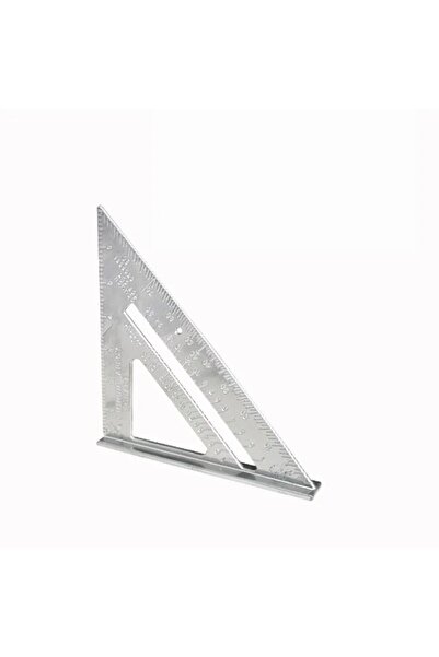 Choice4 silver-english Aluminium Alloy 7Inch Triangle Ruler Inch Metric Angle...