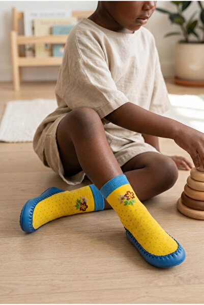 BONY SOCKS Παπούτσια για κορίτσια με λουλουδάτο σχέδιο μοκασίνι και μποτάκια ...