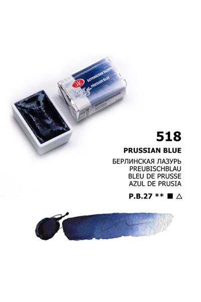 Genel Markalar White Nights 1/1 Tam Tablet Sulu Boya 518 Prussian Blue