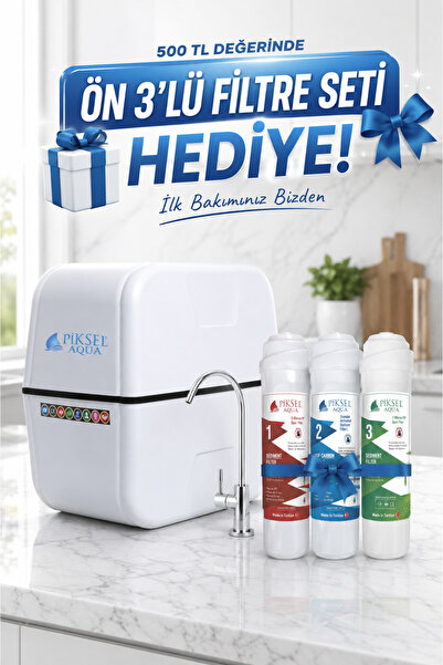 Piksel Aqua 12 Aşamalı HID Memb. Detoks, Alkali Ve Multimineral Filtreli Su A...