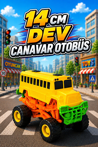FunkyCraft Büyük Boy Canavar Araba Oyuncak Dev Tekerlekli Off Road Arazi Arac...