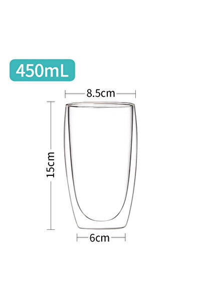 Choice8 Ship within 24 hours Style A 450ML Transparent Glass Coffee Cup Milk ...