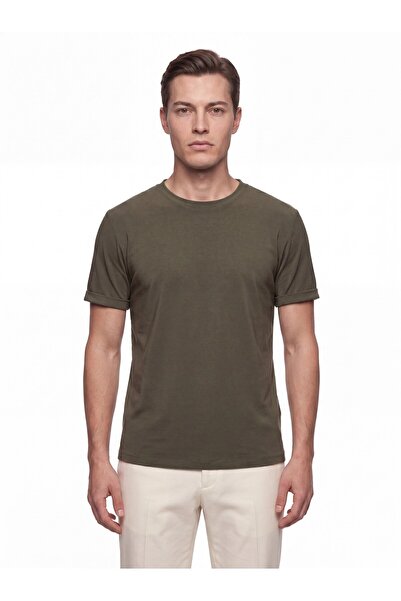 Efor Comfort Fit Cotton Crew Neck Khaki T-Shirt Ts 929