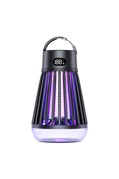 Choice1 مصباح طارد للبعوض كهربائي J03-أسود قابل للشحن عبر USB، جهاز محمول ثنا...