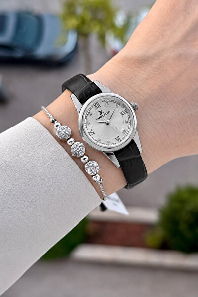 Daniel Klein Women's Wristwatch with Gray Case and Black Strap 25 mm Same as ...