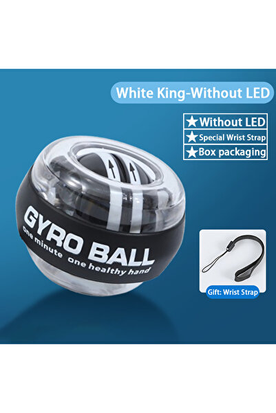 Choice1 White King-No LED Wrist Power Hand Ball Auto-Start Grip Ball Strength...