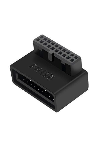 Choice PH19B USB 3.0 19/20pin Male to Female Extension Adapter Angled 90 Degr...