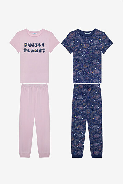 Penti Girl's Bubble 2-Piece Multicolor Pajamas Set