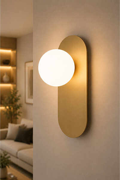 VENON Elips Applique Antique Style ❤️ Metal Sconce Glop White Glass Wall Lamp...