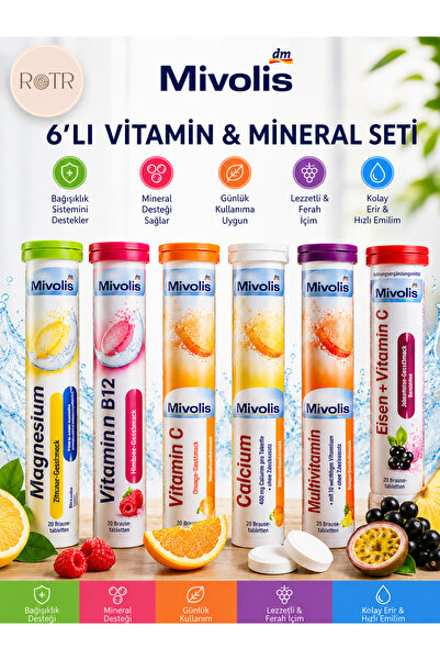 mivolis Alman Kalitesi Dm 6lı Set Vitamini Tabletleri, 20 adet