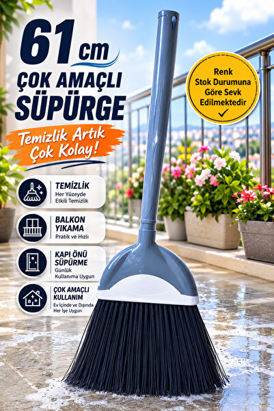 VENON Hanımeli Broom No:3 New Generation Cleaning Brush 188X37X615 mm Broom W...