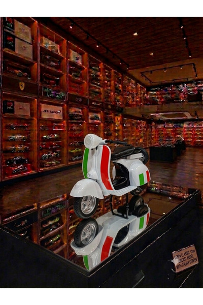 OYUNCAKSAHİLİ Vespa Primevera Diecast Metal 12cm Çekbırak Motorsiklet İtalia ...
