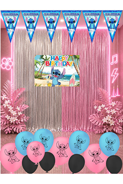 snowparty Stich StiTch Lilo Ve Stiç Afişli Doğum Günü Parti Süsleri Seti