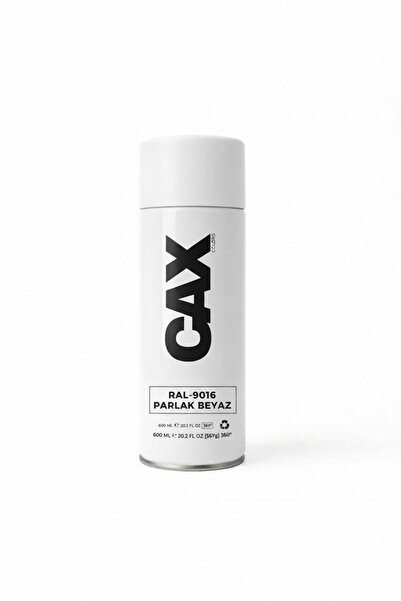 Genel Markalar CAX Beyaz RAL 9016 Sprey Akrilik Boya (TÜM YÜZEYLER, ARABA,MET...