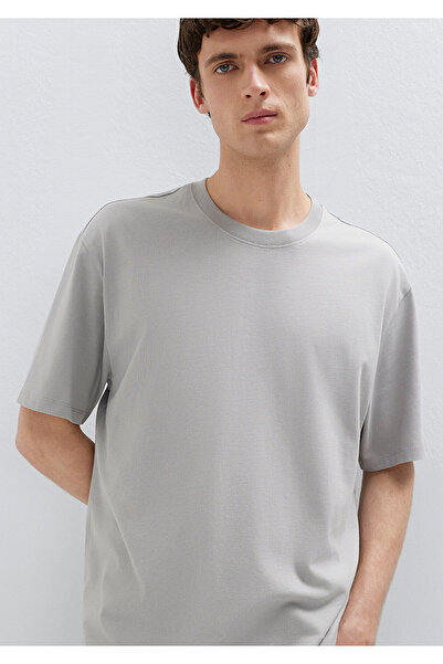 Mavi Gray Basic T-Shirt Loose Fit / Comfortable Loose Cut 066249-80615