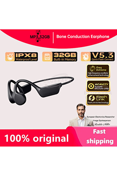 choice2 32G Black New True Bone Conduction IPX8 Waterproof Swimming Headphone...