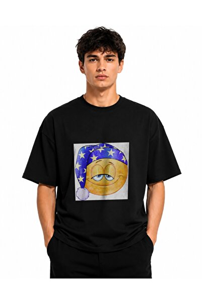 Inscriptie Tricou Unisex Bumbac Premium Casual " Somnoros emoji "