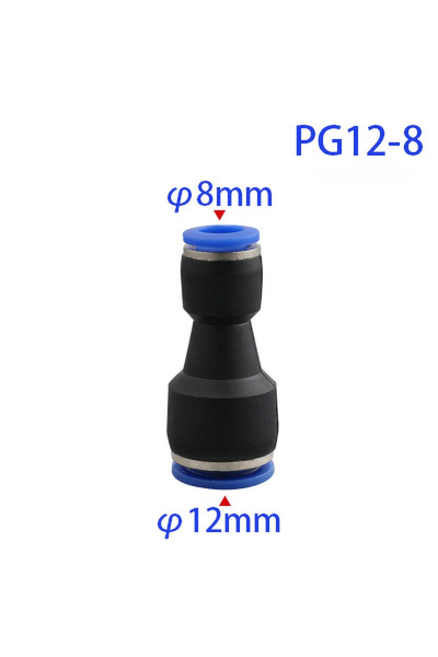 Choice12 5 قطع من وصلات هوائية بلاستيكية PG12-8mm، موصلات PG بأحجام 4 مم و6 م...