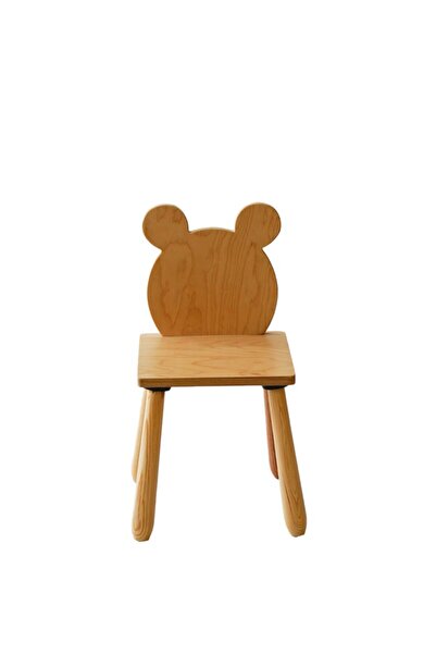 Woodnjoy Wood & Joy Doğal Ahşap Çocuk Sandalye Ayı