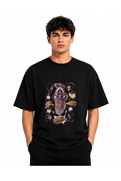 Inscriptie Unisex Premium Cotton Casual T-Shirt "Nike graffiti"