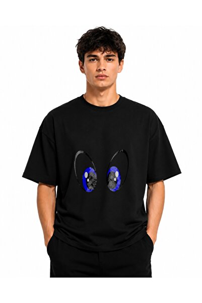 Inscriptie Ουνισέξ Βαμβακερό T-shirt Υψηλής Ποιότητας Καθημερινό " Μπλε μάτια "