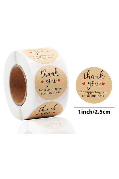 choice2 H0122-500pcs 500pcs Gold Pink Thank You Stickers Kraft Paper Seal Lab...