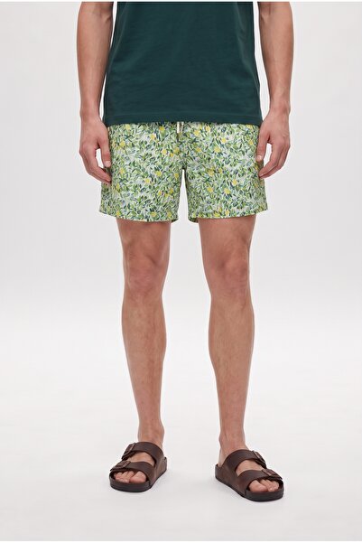 Damat Regular Fit Khaki Printed Shorts Swimsuit