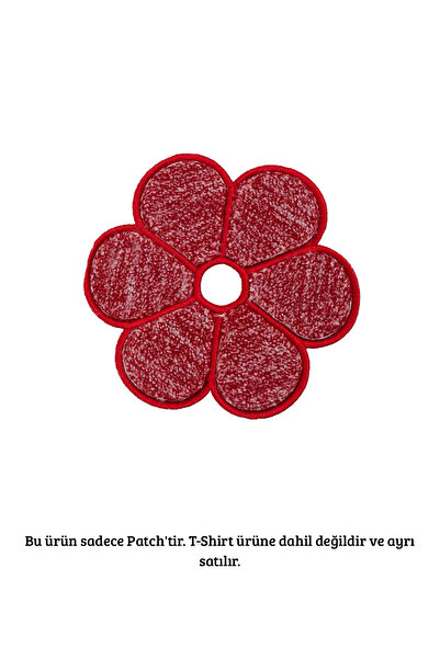 Kırmızı Çiçek Patch