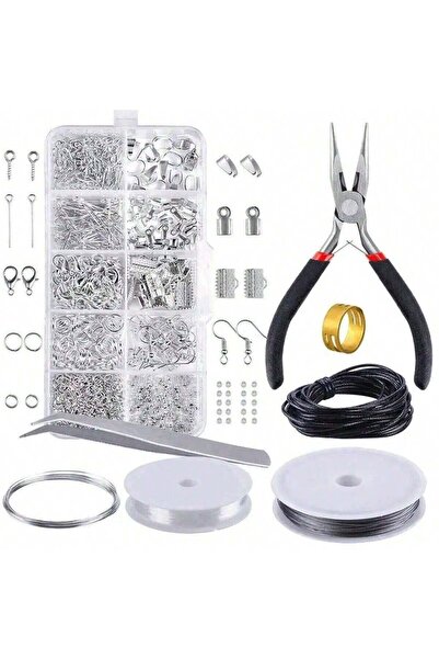 Choice7 white K-1set 900pcs 5 Colors Jewelry Making Starter Kit Earrings Neck...