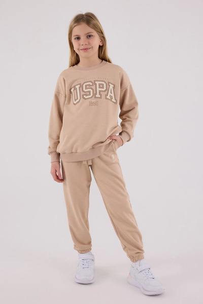 U.S. Polo Assn. طقم مرخص Us Polo Assn للبنات، مناسب لعمر 4 إلى 15 سنة، باللون...