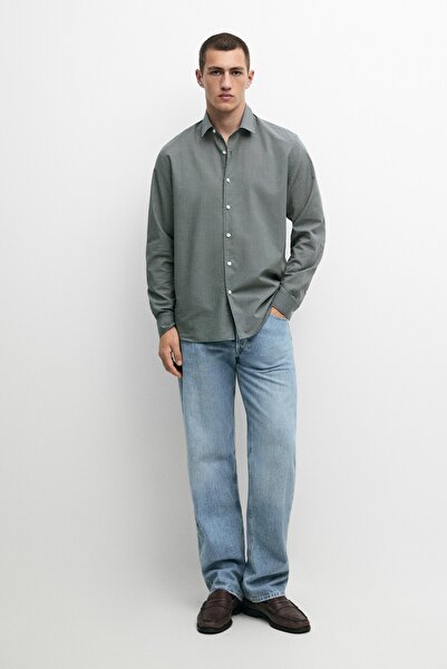 Massimo Dutti Regular fit %100 pamuklu ekose gömlek