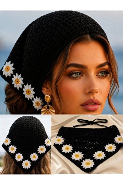 MyHubi Vintage Çiçek Motifli Bağlamalı Yazlık Bandana