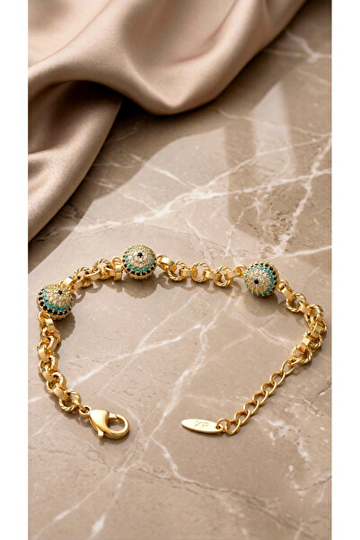 Xuping collection Xuping Turquoise Evil Eye Beaded Elegant Chain Women's Brac...