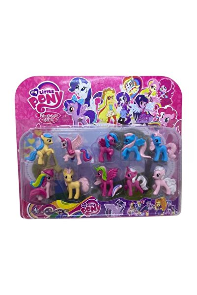 OEM Set de 10 figurine ponei pentru joacă sau decorarea torturilor, multicolo...